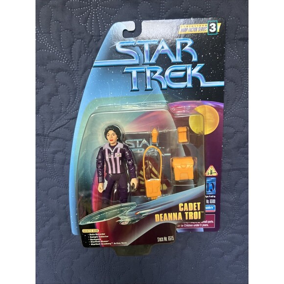 VTG 1997 Playmates Star Trek Warp Factor Series Figures Deanna Troi & Ilia Probe - Picture 8 of 12